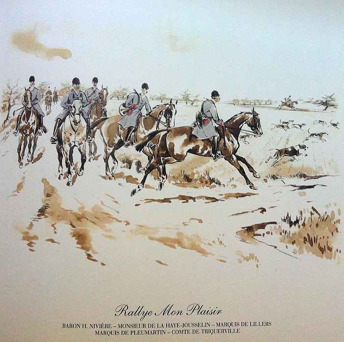 Le Rallye Mon Plaisir - Illustration tirée de l'ouvrage La Vénerie française contemporaine (1914) - Le Goupy (Paris)